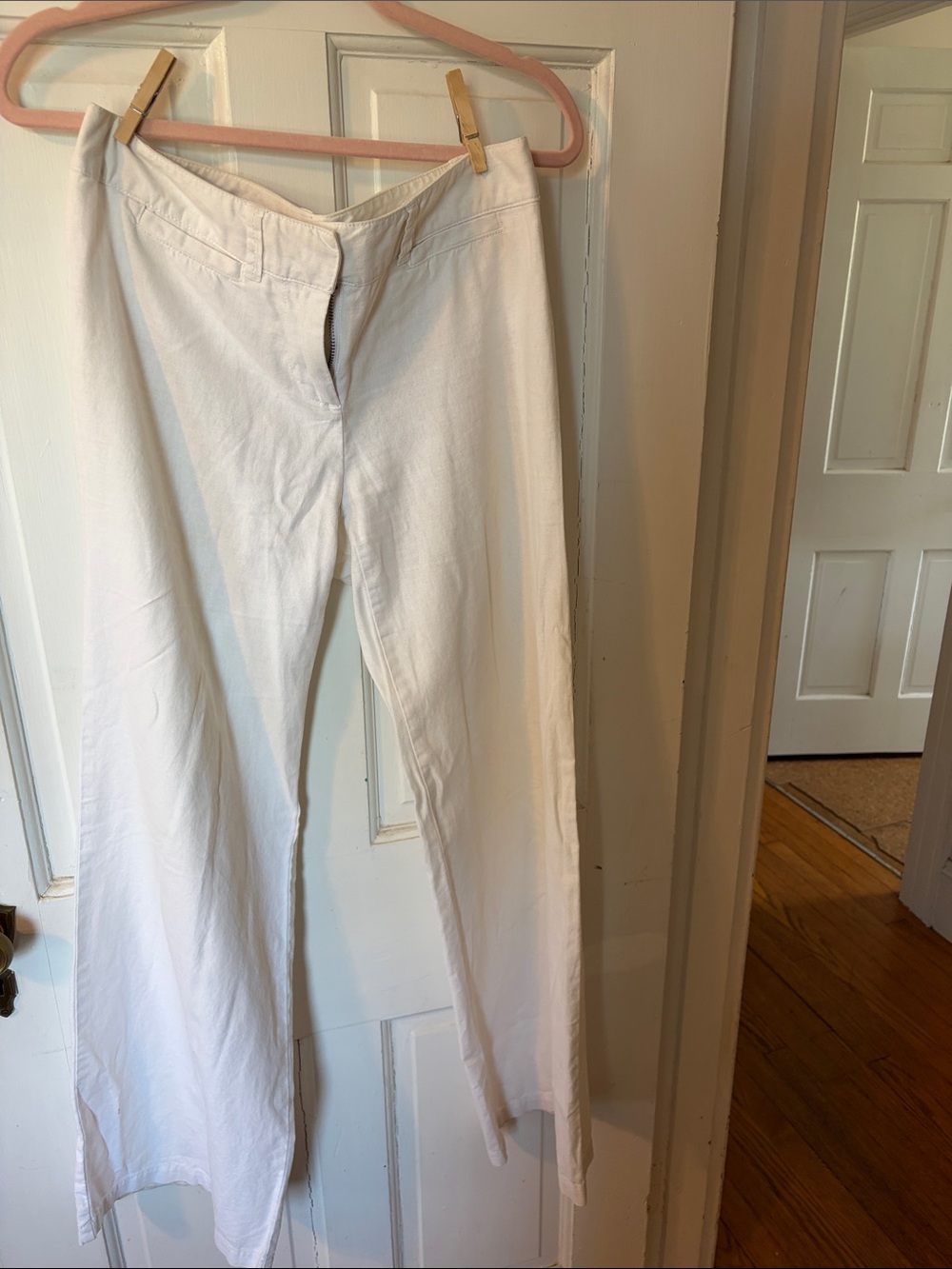 New York & Company white linen/cotton pants